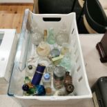 TUB OF OLD PERFUME BOTTLES