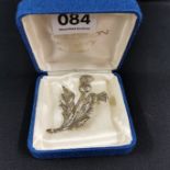 ANTIQUE SILVER THISTLE BROOCH