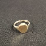 GENTS SILVER GILDED SIGNET RING