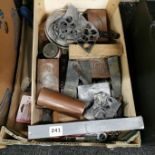 BOX LOT OF TOOLS ETC