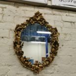 GILT CHERUB WALL MIRROR