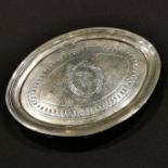 SILVER WAITER CARD TRAY - BIRMINGHAM 1914