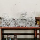 LARGE SELECTION OF CUTGLASS AND OTHER GLASS