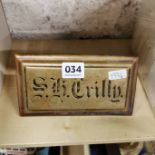 BRASS DOOR PLAQUE