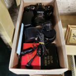 BOX OF CAMERA ITEMS