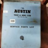 2 VINTAGE AUSTIN CAR MANUALS