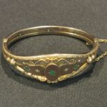 VICTORIAN BANGLE SET WITH EMERALDS AND DIAMONDS