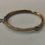 VICTORIAN GOLD PLATED BUCKLE BANGLE