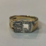 GOLD S.J. INITIAL RING