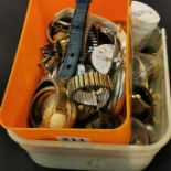 BOX OF WATCH PARTS