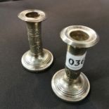 PAIR OF SILVER CANDLESTICKS