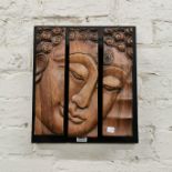 WOODEN BUDDA WALL CARVING