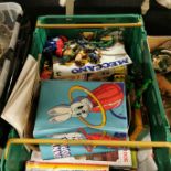 CRATE OF VINTAGE TOYS