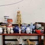 LARGE SHELF LOT OF ORIENTAL WARE