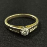 18CT GOLD AND DIAMOND SOLITAIRE RING CIRCA THIRD CARAT OF DIAMOND