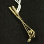 9CT GOLD GOLFING LAPEL PIN