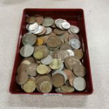 TRAY OF OLD COINS