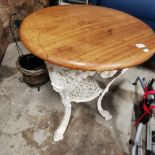 CAST IRON BASE BAR TABLE