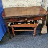 REGENCY MAHOGANY TURNOVER LEAF TABLE