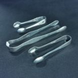 3 PAIRS OF SILVER SUGAR TONGS