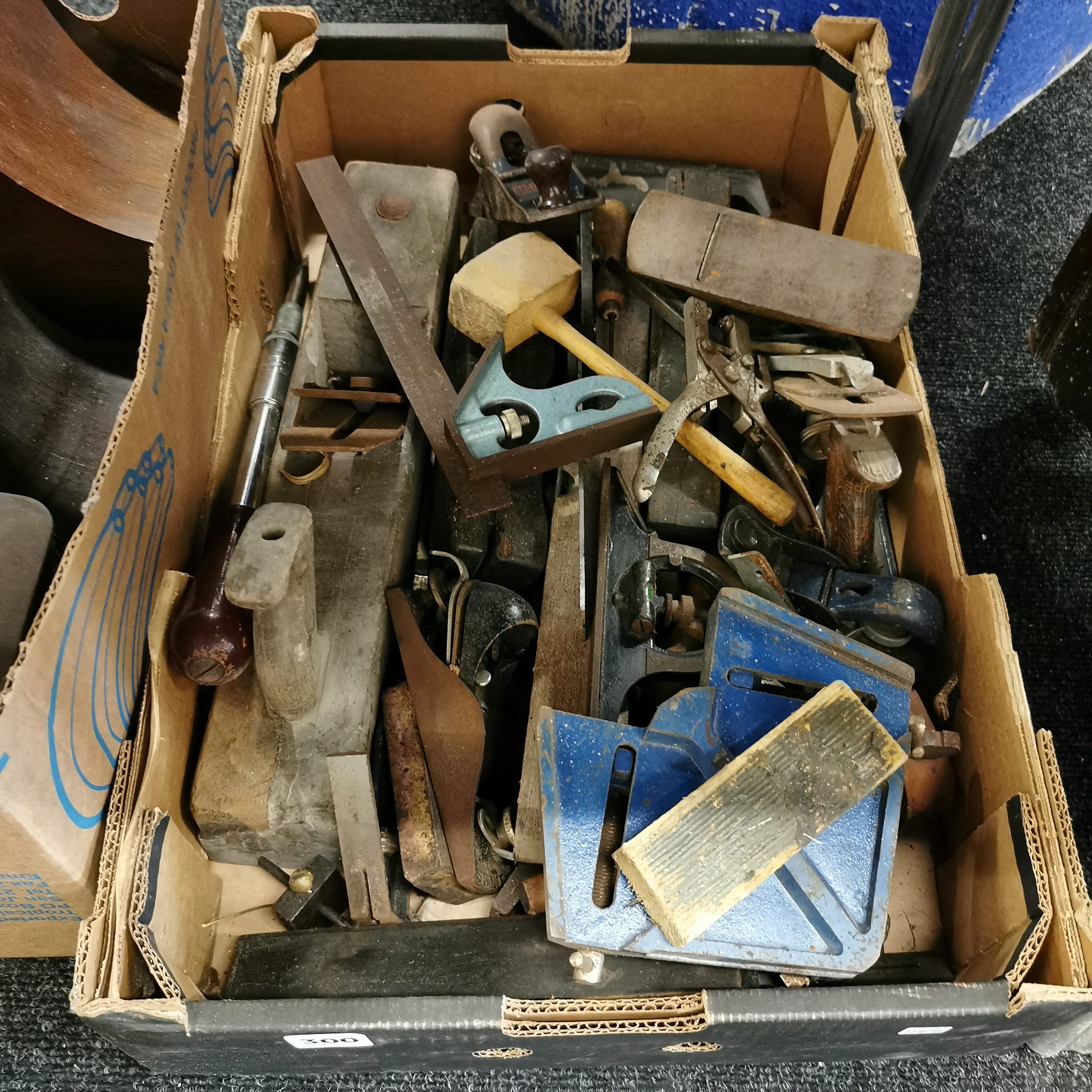 BOX OF WOODWORKING TOOLS
