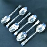 6 SILVER SPOONS - LONDON 1906/07 AND 1907/08 BY GEORGE JACKSON AND DAVID FULLERTON APPROX 465 GRAMS