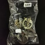 BAG OF MEDALS AND BADGES
