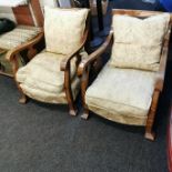 PAIR OF ANTIQUE BERGER ARMCHAIRS