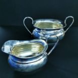 SILVER SUGAR AND CREAM - SHEFFIELD 1932/33 APPROX 476 GRAMS