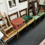 5 ANTIQUE DINING CHAIRS