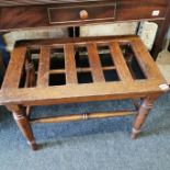 ANTIQUE OAK LUGGAGE STAND