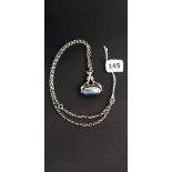HEAVY SILVER CHAIN AND FOB