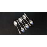 SET OF 6 ANTIQUE SILVER SPOONS