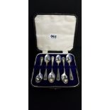 CASED SILVER TEA SPOONS