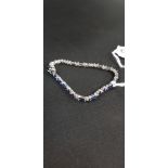 SILVER AND BLUE STONE BRACELET