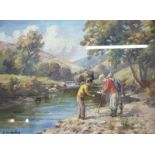 CHARLES MCAULEY - OIL ON CANVAS - THE WHITE TROUT 15.5' X 13.5'