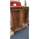 VICTORIAN GLASS DOUBLE DOOR BOOKCASE