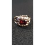 GEORGIAN GOLD AND RUBY RING (REPAIRED)