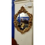 GILT FRAMED CHERUB WALL MIRROR