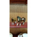 2 HORSE FIGURES