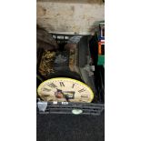 BOX OF CLOCK PARTS