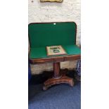 WILLIAM IV TURNOVER LEAF CARD TABLE