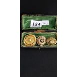 3 VICTORIAN TARGET BROOCHES TO INCLUDE GOLD