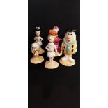 5 ROYAL DOULTON FLINTSTONE FIGURES