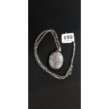 SILVER LOCKET AND CHAIN