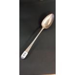 IRISH SILVER SERVING SPOON - DUBLIN 1796 APPROX 120 GRAMS