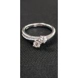 PLATINUM AND DIAMOND RING CIRCA 0.60 CARAT OF DIAMONDS COLOUR E, SI1 - CERTIFICATE AVAILABLE