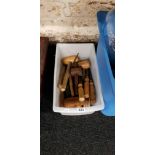 BOX OF CHISELS ETC