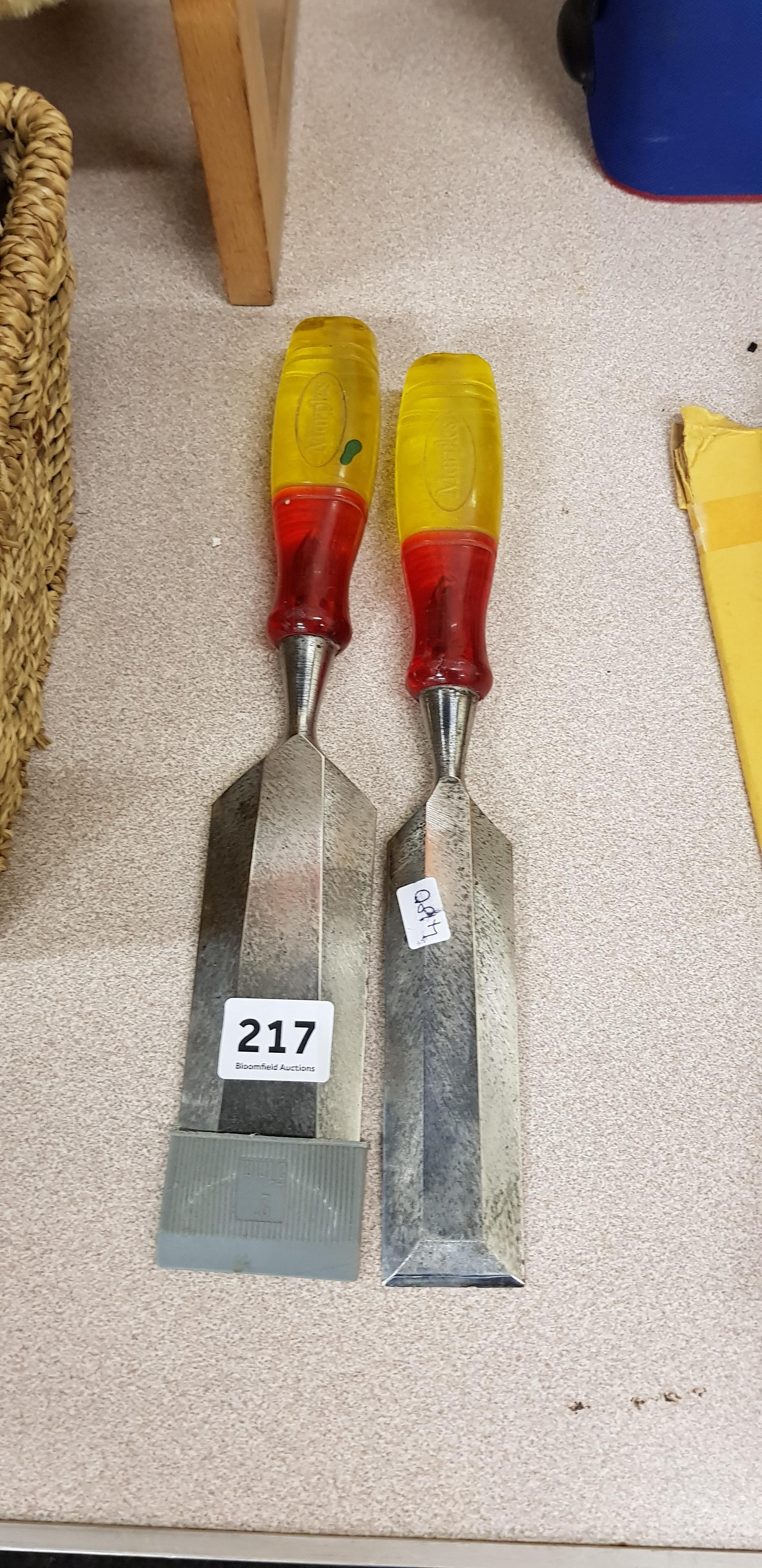 PAIR OF LARGE MARPLES CHISELS