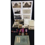 SET OF WW2 MEDALS AND EPHEMERA AND POSTCARDS TO C.E.MCCORMICK FROM 18 GRACE AVENUE, BLOOMFIELD, EAST